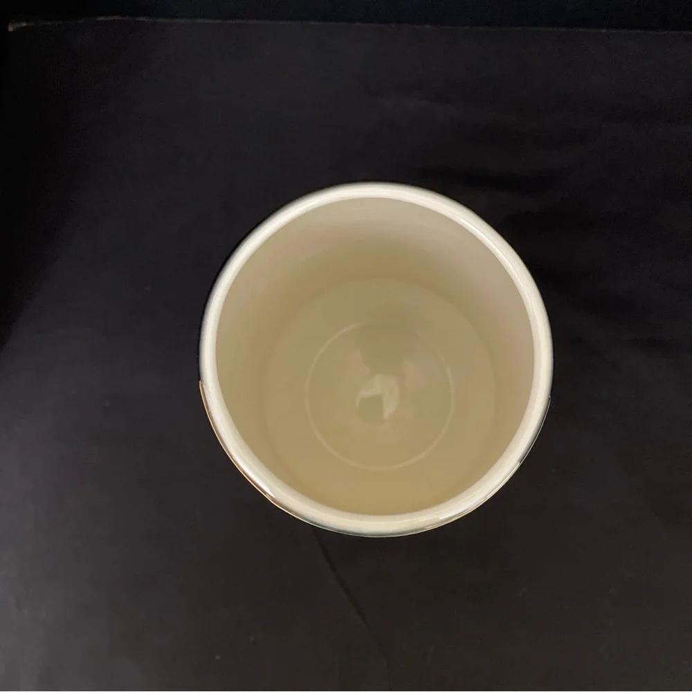 Mark‎ & Graham Ceramic Vase White & Gold Sleek Contemporary